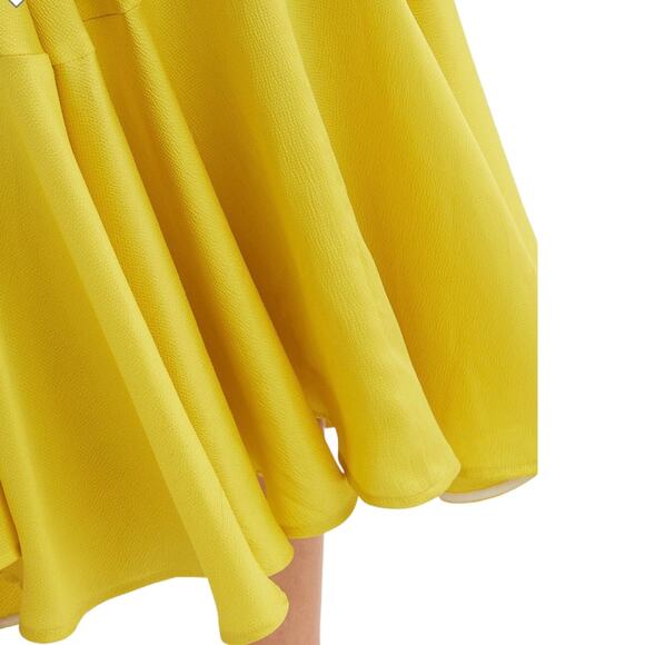 NWOT Adeam Yellow Ruffled Corset MIDI Skirt $795 marked Size 0, Fits Size 2 - Picture 5 of 10